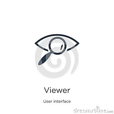 Viewer icon vector. Trendy flat viewer icon from user interface collection isolated on white background. Vector illustration can Vector Illustration
