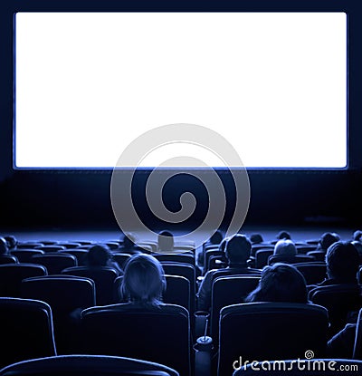 Viewers at movie theater Stock Photo