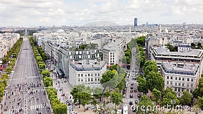 Viewpoint Arc de Triomphe de l`Ã‰toile, Paris Editorial Stock Photo