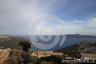 Viewpoint in mallorca, spain Stock Photo