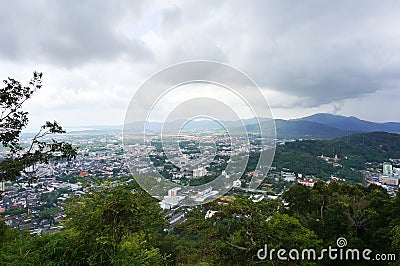 Viewpoint of Phuket city, Phuket province Editorial Stock Photo