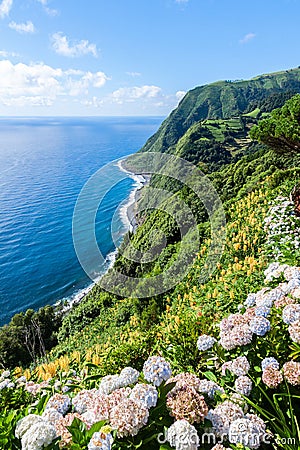 Viewpoint Ponta da Sossego in Sao Miguel, Azores Stock Photo