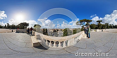 Viewpoint of Salita del Pincio over Piazza del Popolo Editorial Stock Photo