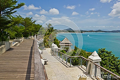 Viewpoint at samui beach Stock Photo