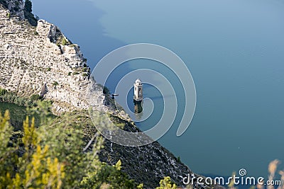 Viewpoint to the river ebro Stock Photo