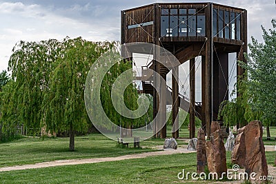 views of the alfranca park in zaragoza spain Stock Photo