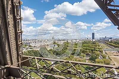 Champs Elysee from the Eiffel Tower, Paris. Stock Photo