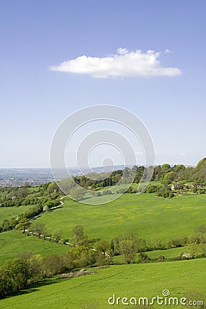 Views from Crickley Hill Country park near Gloucester Stock Photo