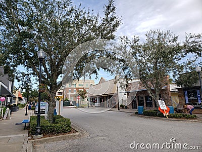 Views of Downtown Clermont, Florida in Summer Editorial Stock Photo