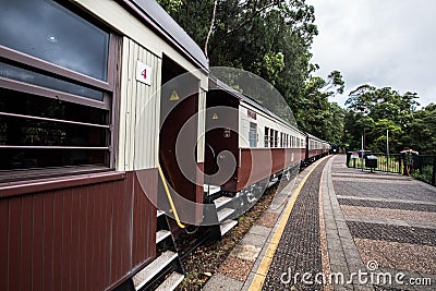 Kuranda Scenic Railway Cars Editorial Stock Photo