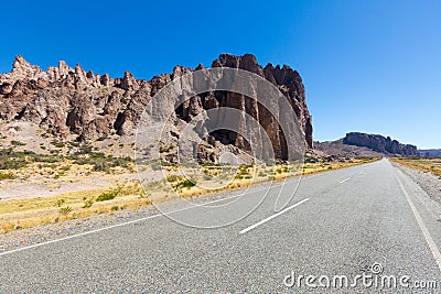 Views of landscape near RN 25, Patagonia, Argentina Stock Photo