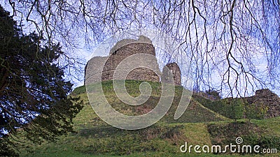 Views of Launceston Castle Cornwall, on a bright uncrowded winters day in January Stock Photo