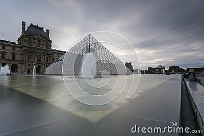 Views of the louvre museum in paris Editorial Stock Photo