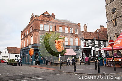 Views of Market Cross in St Albans, Hertfordshire in the UK Editorial Stock Photo