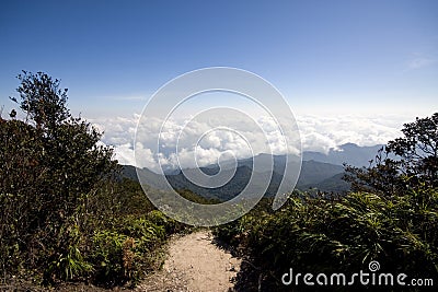 The views from Mount Tahan highest peak Stock Photo