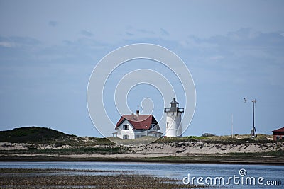 Views of Race Point Lighthouse on Cape Cod Stock Photo