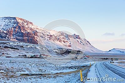 Views from the Ring Road at sunrise. Stock Photo