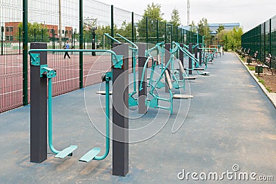 Views of the sports ground for street workout Stock Photo