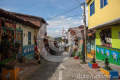 views of the streets of the city of guatape Editorial Stock Photo