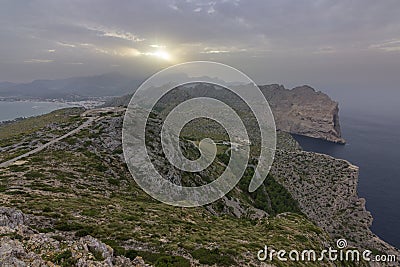 Views from Talaia d`Albercutx in Mallorca Spain Stock Photo