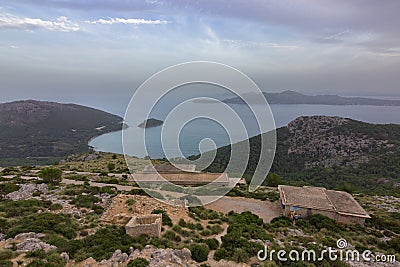 Views from Talaia d`Albercutx in Mallorca Spain Stock Photo