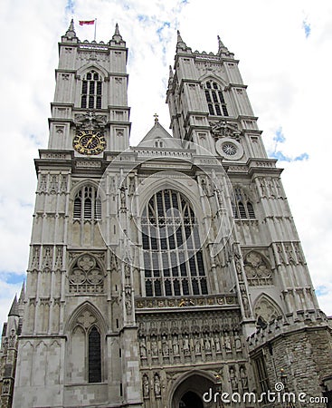 Views of Westminster Abbey in London, England Stock Photo