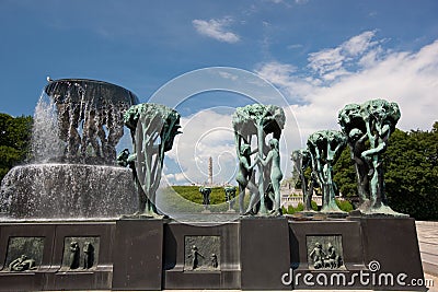 Vigeland sculpture park Editorial Stock Photo