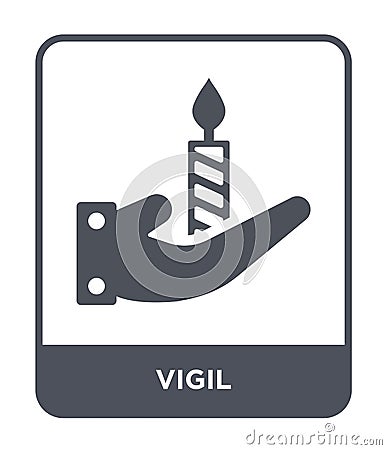 vigil icon in trendy design style. vigil icon isolated on white background. vigil vector icon simple and modern flat symbol for Vector Illustration