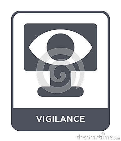 vigilance icon in trendy design style. vigilance icon isolated on white background. vigilance vector icon simple and modern flat Vector Illustration