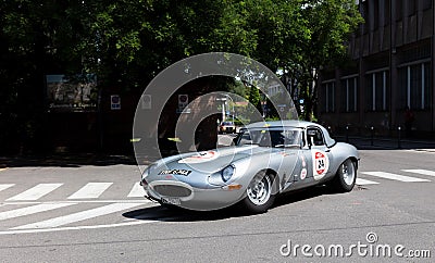 Vignola, Modena, Italy, Saturday 12 June 2021. Modena 100 hours Classic, Saturday 12 June 2021 in Vignola the 81 crews pass throug Editorial Stock Photo