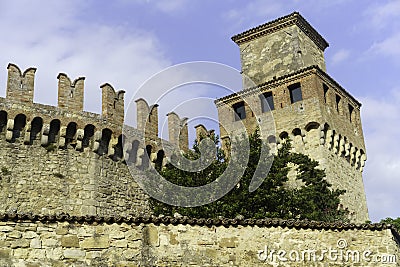 Vigoleno, medieval village in Piacenza province, Italy Stock Photo