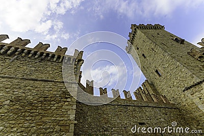 Vigoleno, medieval village in Piacenza province, Italy Stock Photo