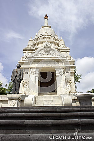 Vihara Dhamma Sundara or also called White Temple Stock Photo