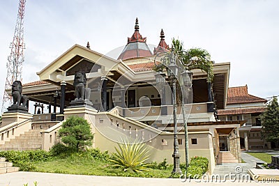 Vihara Dhamma Sundara or also called White Temple Stock Photo