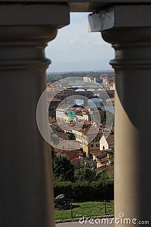View of Florence from Piazzale Michelangelo Stock Photo
