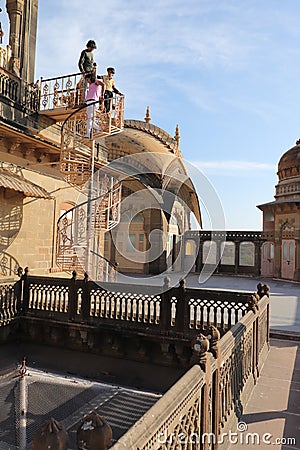 Vijaya Vilas Palace at Mandvi, Gujarat, India - Royal India tourism - Heritage tour Editorial Stock Photo