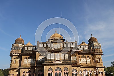 Vijaya Vilas Palace at Mandvi, Gujarat, India - Royal India tourism - Heritage tour Editorial Stock Photo