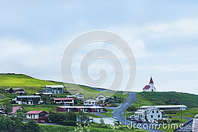 Vik, small village in Iceland Stock Photo