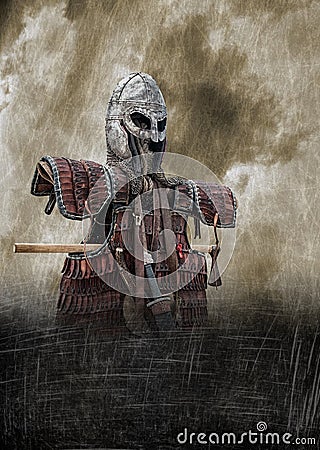 Viking armour poster Cartoon Illustration