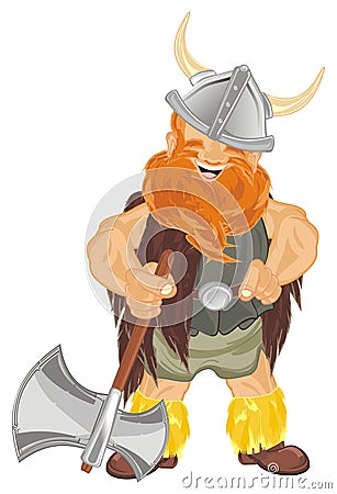 Viking with ax Stock Photo