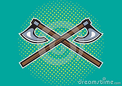 Viking axe Stock Photo