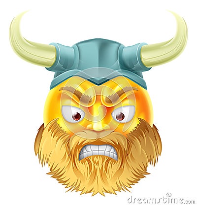 Viking Emoji Emoticon Vector Illustration