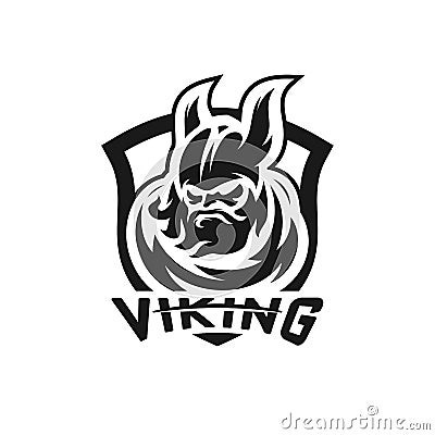 Viking eSports Logo Design Vector. Viking Mascot Gaming Logo Concepts Vector Illustration