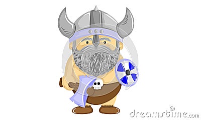 Funny viking Vector Illustration