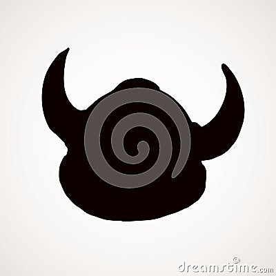 Viking hat. Vector drawing Vector Illustration