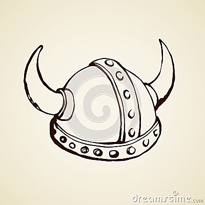 Viking hat. Vector drawing Vector Illustration