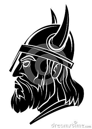 Viking Head Warrior vector illustration Vector Illustration