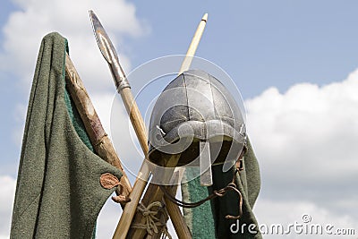 Viking helmet Stock Photo