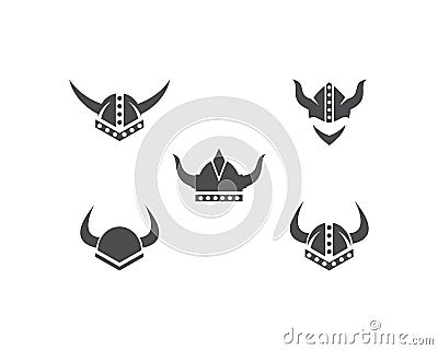 Viking Helmet logo Vector Illustration