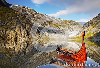 Viking Ship Stock Photo